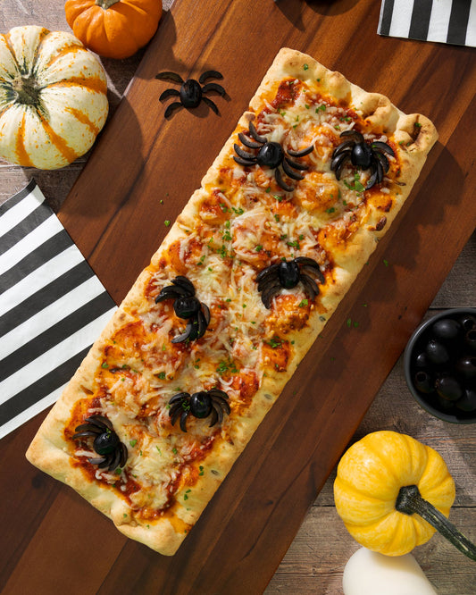 Spooky Spiders Olive Pizza