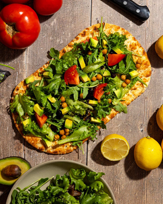 Fresh Green Salad Pizza