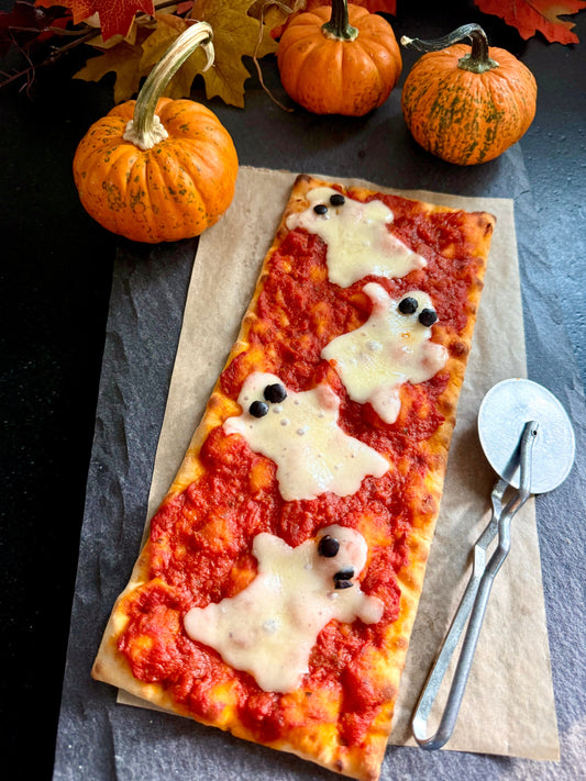 Midnight Mozzarella Ghost Pizza