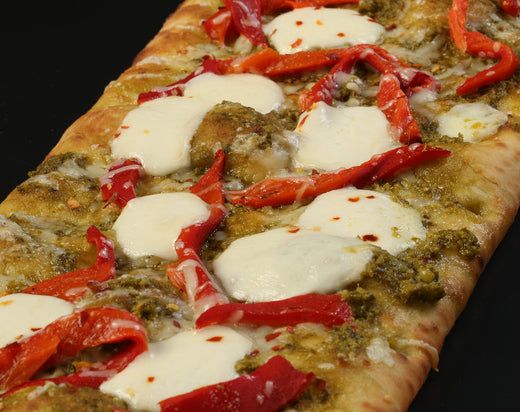 Pesto with Roasted Red Pepper Pizza