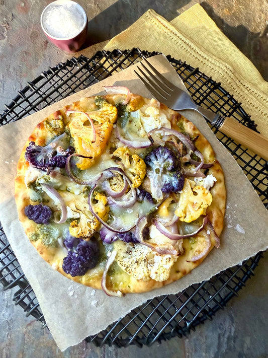 Roasted Tri-Cauliflower Pizza